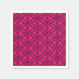 Halloween Spider Webs op Roze Servet