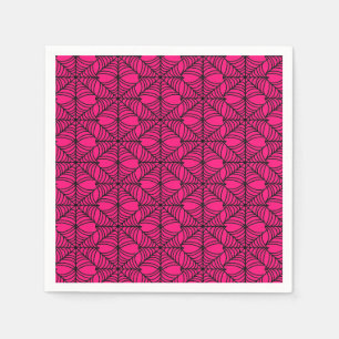 Halloween Spider Webs op Roze Servet