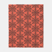 Halloween Spider Webs op Sinaasappel Fleece Deken (Voorkant)