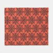 Halloween Spider Webs op Sinaasappel Fleece Deken (Voorkant (Horizontaal))
