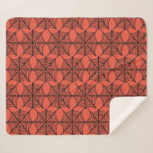 Halloween Spider Webs op Sinaasappel Sherpa Deken (Voorkant (horizontaal))