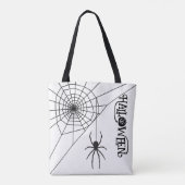 Halloween Spider zwart-wit tas (Achterkant)