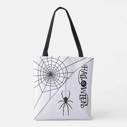 Halloween Spider zwart-wit tas (Achterkant)