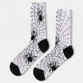 Halloween Spiders and Spiderwebs Creepy Pattern Sokken (Links)