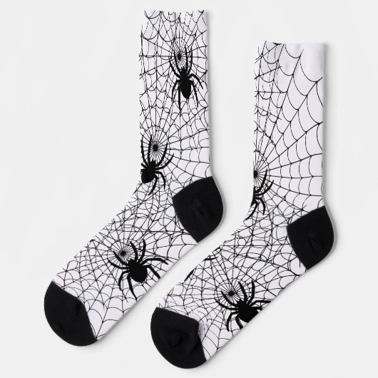 Halloween Spiders and Spiderwebs Creepy Pattern Sokken (Links)