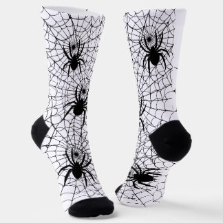 Halloween Spiders and Spiderwebs Creepy Pattern Sokken