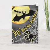 HALLOWEEN SPIDERS & BATS Uitnodiging (Voorkant)