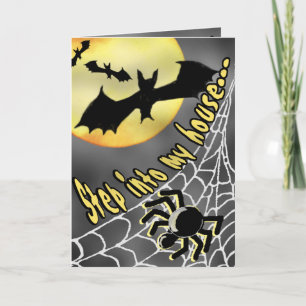 HALLOWEEN SPIDERS & BATS Uitnodiging