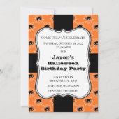 Halloween Spiders Birthday Party Kaart (Voorkant)