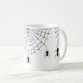Halloween Spiders Black Cobwebs Spooky Koffiemok (Voorkant rechts)