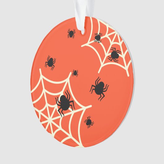 Halloween Spiders on Web Ornament (voorkant)