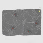 Halloween spiders web and pumpkins golfhanddoek (Horizontaal)