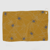 Halloween spiders web and pumpkins golfhanddoek (Horizontaal)