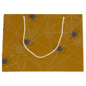 Halloween spiders web and pumpkins groot cadeauzakje (Voorkant)