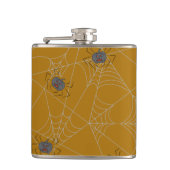 Halloween spiders web and pumpkins heupfles (Voorkant)