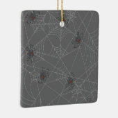 Halloween spiders web and pumpkins keramisch ornament (Rechts)