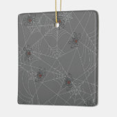 Halloween spiders web and pumpkins keramisch ornament (Links)