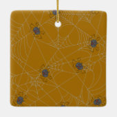 Halloween spiders web and pumpkins keramisch ornament (Achterkant)