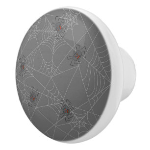 Halloween spiders web and pumpkins keramische knop