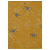 Halloween spiders web and pumpkins klembord (Achterkant)