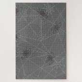 Halloween spiders web and pumpkins legpuzzel (Verticaal)