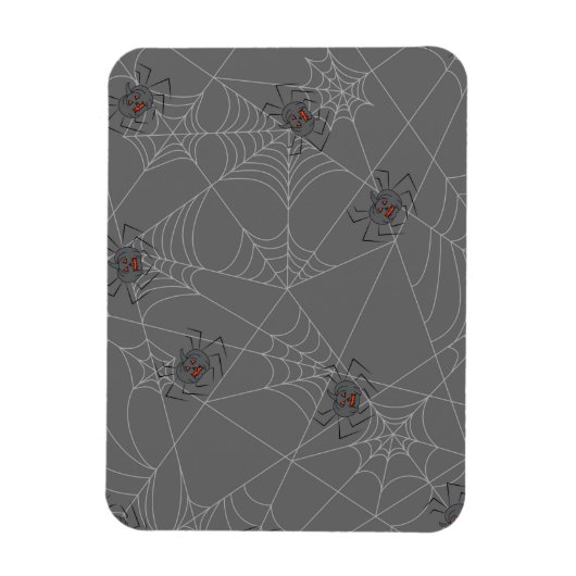 Halloween spiders web and pumpkins magneet (Verticaal)