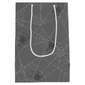 Halloween spiders web and pumpkins medium cadeauzakje (Achterkant)