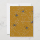 Halloween spiders web and pumpkins notitiekaartje (Voorkant)