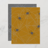 Halloween spiders web and pumpkins notitiekaartje (Voorkant / Achterkant)