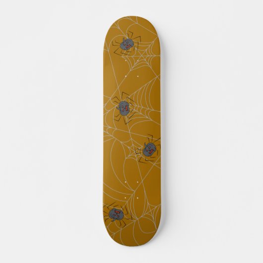 Halloween spiders web and pumpkins persoonlijk skateboard (Voorkant)