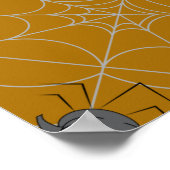 Halloween spiders web and pumpkins poster (Hoek)