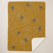 Halloween spiders web and pumpkins sherpa deken (Voorkant)