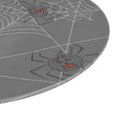 Halloween spiders web and pumpkins snijplank (Hoek)