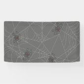 Halloween spiders web and pumpkins spandoek (Horizontaal)