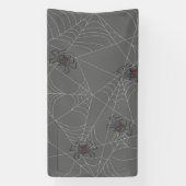 Halloween spiders web and pumpkins spandoek (Verticaal)