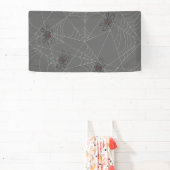 Halloween spiders web and pumpkins spandoek (Insitu)