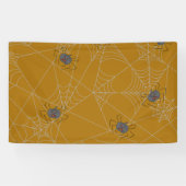 Halloween spiders web and pumpkins spandoek (Horizontaal)