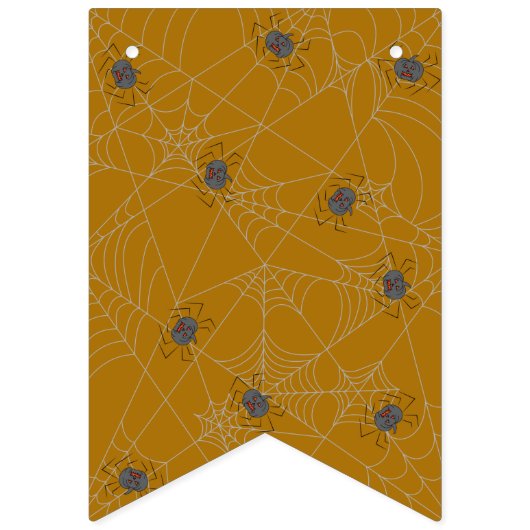 Halloween spiders web and pumpkins vlaggetjes (Tweede vlag)