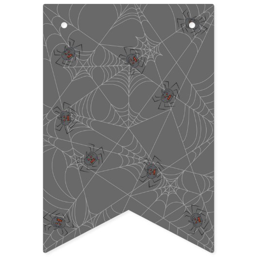 Halloween spiders web and pumpkins vlaggetjes (Eerste vlag)