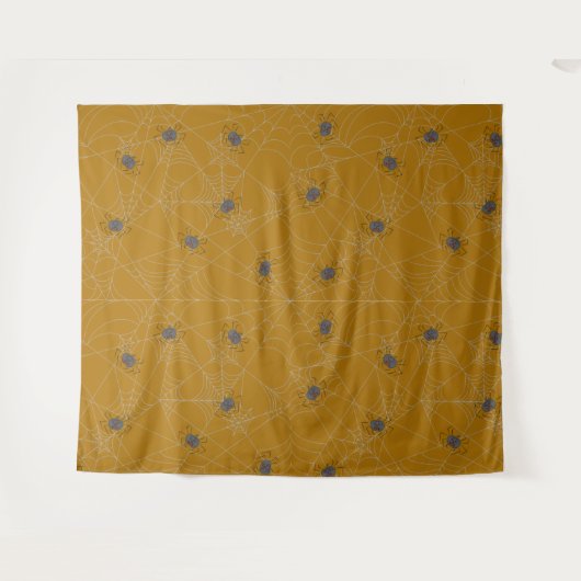 Halloween spiders web and pumpkins wandkleed (Voorkant (horizontaal))