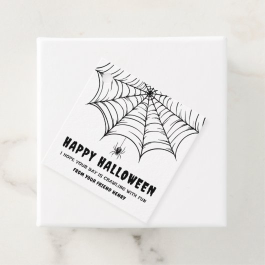 Halloween Spiderweb Bedankjes Labels (In situ)