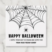 Halloween Spiderweb Bedankjes Labels (Voorkant)