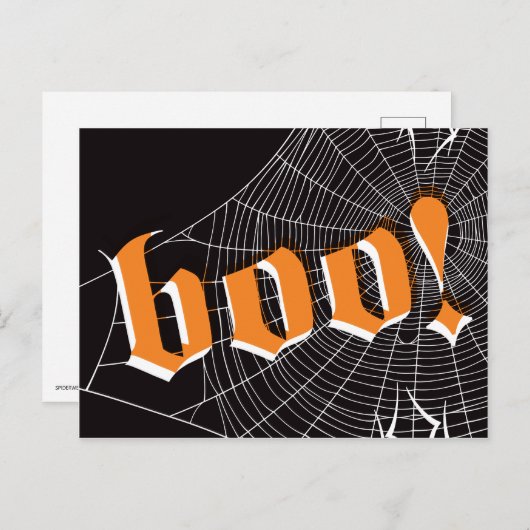 Halloween SpiderWeb Briefkaart (Voorkant / Achterkant)