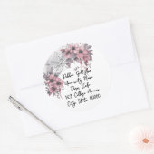 Halloween Spiderweb College Student Mailing Adres Ronde Sticker (Envelop)