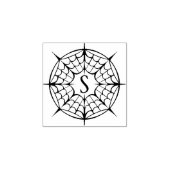 Halloween Spiderweb Design & Monogram Rubberstempel (Afrduk)