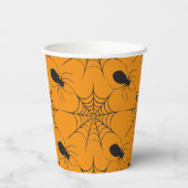 Halloween Spiderweb en Spider Pattern Papieren Bekers (Achterkant)