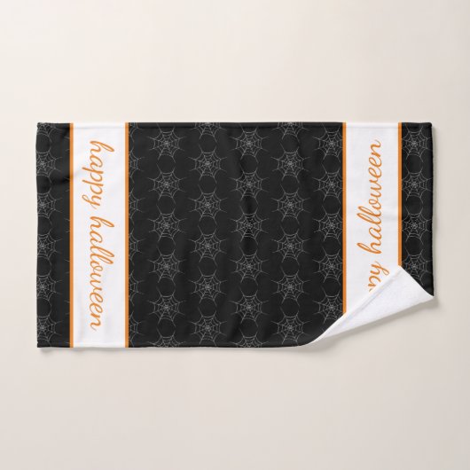 Halloween Spiderweb Patroon Badkamer Handdoek Set (Handdoek)