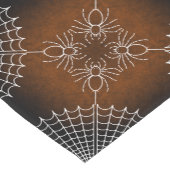 Halloween Spiderweb spinnen zwart sinaasappel wit Korte Tafelloper (Hoek)