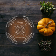 Halloween Spiderweb spinnen zwart sinaasappel wit