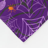 Halloween Spiers & Snoep Paarse Fleece Blanket (Hoek)